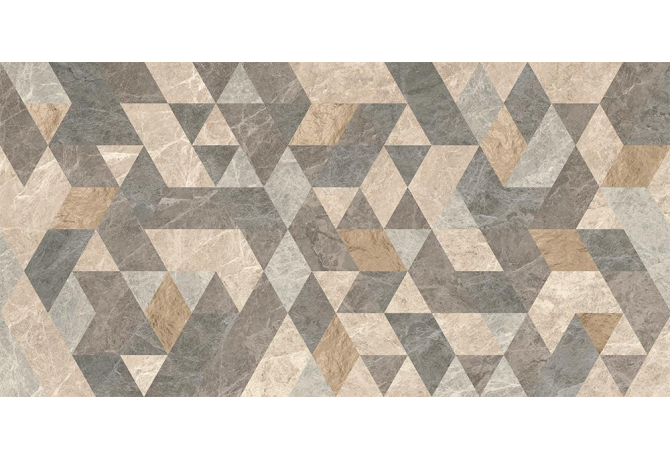 Керамогранит VitrA 60×120 Marmostone Декор "Микс Гео" Лаппато R9