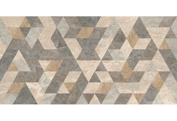 Керамогранит VitrA 60×120 Marmostone Декор "Микс Гео" Лаппато R9