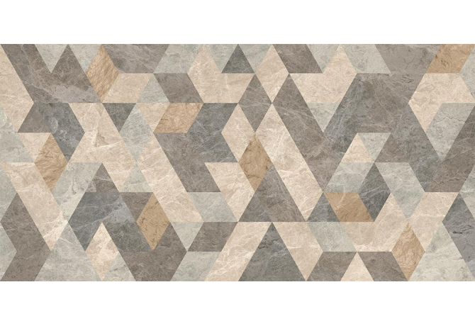 Керамогранит VitrA 60×120 Marmostone Декор "Микс Гео" Лаппато R9