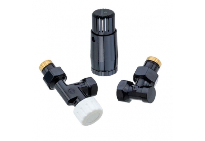 Комплект аксиальный Schlosser DN15 GZ ½* GW ½ с головкой Мини M30×1,5 Ral 9005