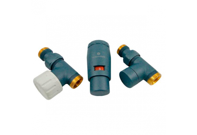 Комплект Schlosser прямой GZ½ × M22×1,5 с головкой Мини M30×1,5, Ral