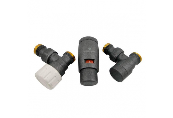 Комплект Schlosser угловой GZ½ × M22×1,5 с головкой Мини M30×1,5, Ral