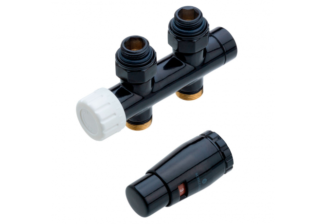 Узел подключения Schlosser DUO-PLEX Черный RAL 9005 Прямой ¾ × М22×1,5