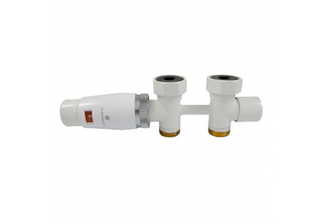 Узел подключения Schlosser DUO-PLEX MINI прямой, головка М30×1,5 ¾ × М22×1,5, Белый