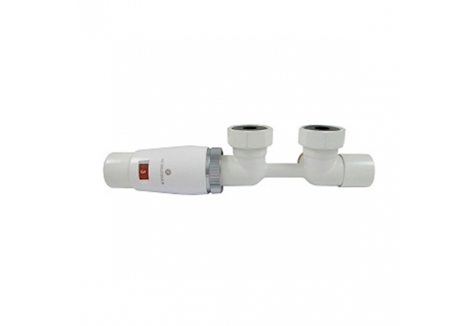 Узел подключения Schlosser DUO-PLEX MINI угловой, левый, головка М30×1,5 ¾ × М22×1,5, Белый