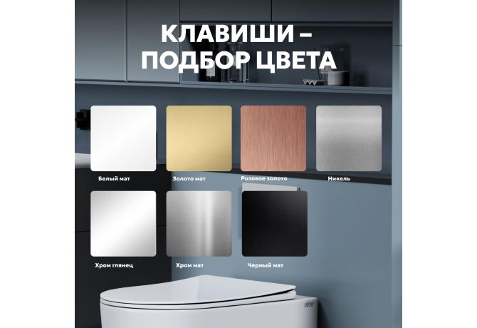 Кнопка смыва ABBER AC0120NG оружейная сталь