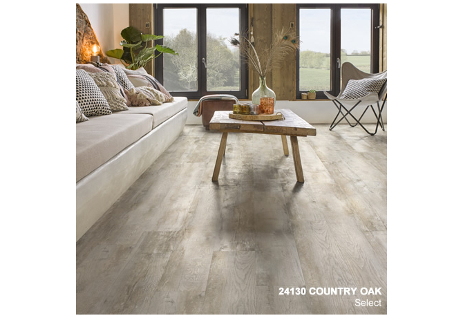 Купить дизайнерское ПВХ покрытие с фаской 24130 Country Oak с доставкой и установкой в Хабаровске