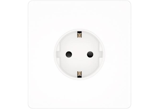 Розетка с заземлением и шторками Systeme Electric Infinity, Арктический лед, FSE000145