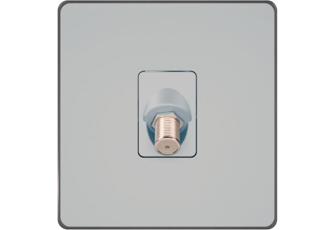 Телевизионная розетка TV/FM/SAT Systeme Electric Infinity, Стальное небо, FSE001198