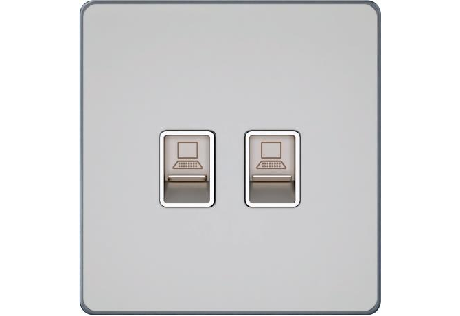 Компьютерная розетка RJ45 Cat.6, 2 порта Systeme Electric Infinity, Песчаный берег, FSE000588