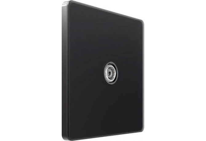 Телевизионная розетка TV/FM Systeme Electric Infinity, Вулканический пепел, FSE000791