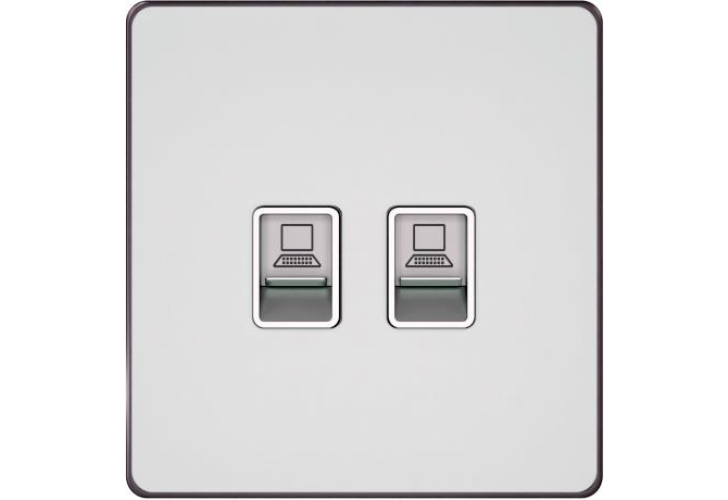 Компьютерная розетка RJ45 Cat.5e, 2 порта Systeme Electric Infinity, Таежное утро, FSE000885