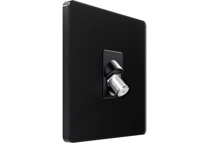 Телевизионная розетка TV/FM/SAT Systeme Electric Infinity, Полярная ночь, FSE001098