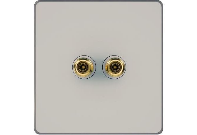 Аудиорозетка Systeme Electric Infinity, Стальное небо, FSE001187